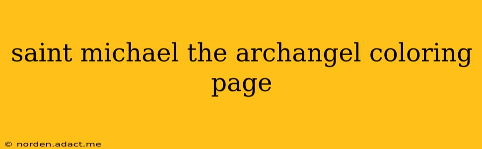saint michael the archangel coloring page