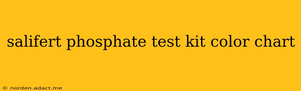 salifert phosphate test kit color chart