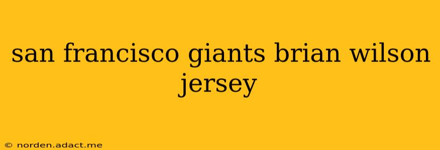 san francisco giants brian wilson jersey