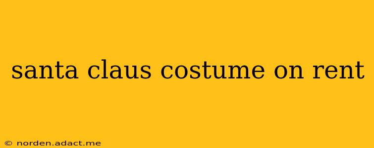 santa claus costume on rent