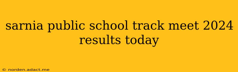 sarnia public school track meet 2024 results today