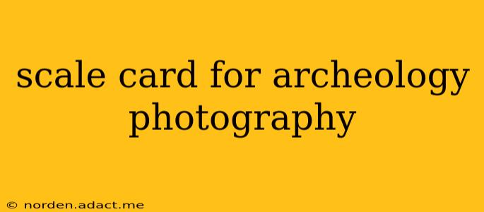 scale card for archeology photography