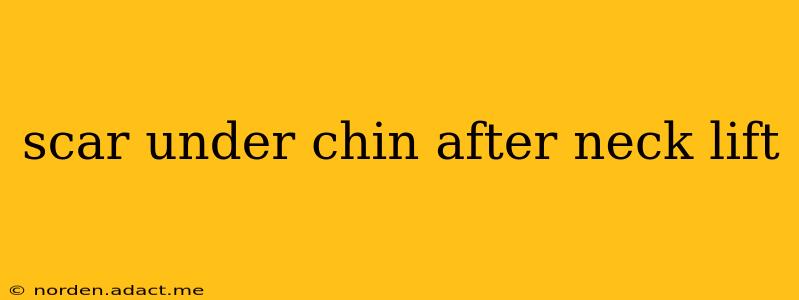 scar under chin after neck lift