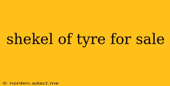 shekel of tyre for sale