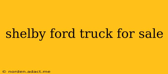 shelby ford truck for sale