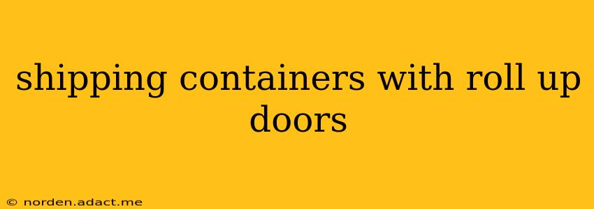shipping containers with roll up doors