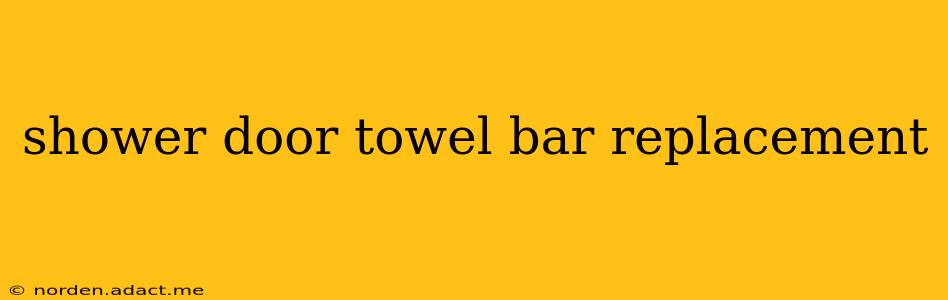 shower door towel bar replacement