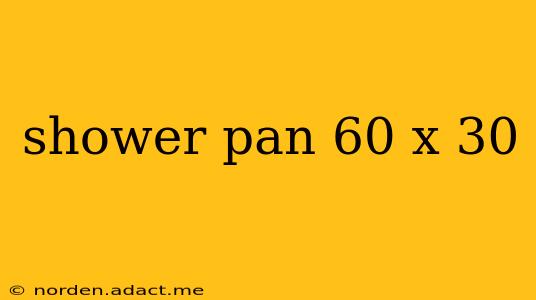 shower pan 60 x 30