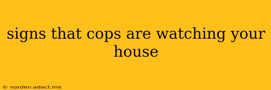 signs that cops are watching your house