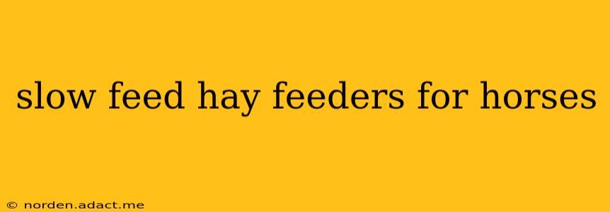 slow feed hay feeders for horses