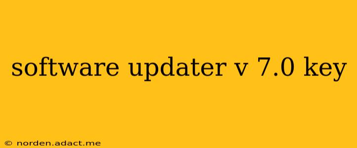 software updater v 7.0 key