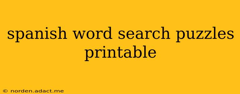 spanish word search puzzles printable