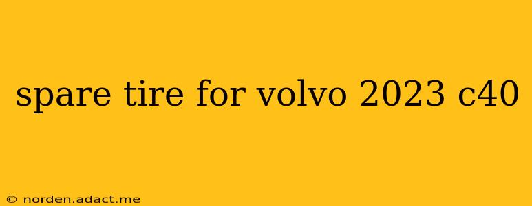 spare tire for volvo 2023 c40