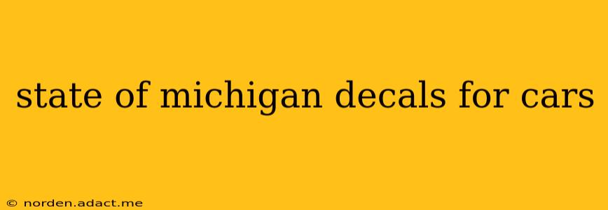 state of michigan decals for cars