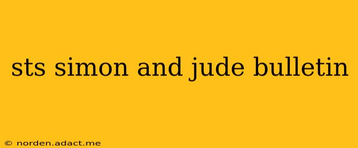 sts simon and jude bulletin