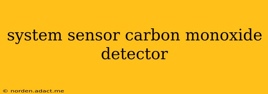 system sensor carbon monoxide detector