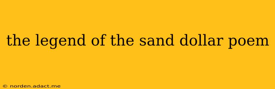 the legend of the sand dollar poem