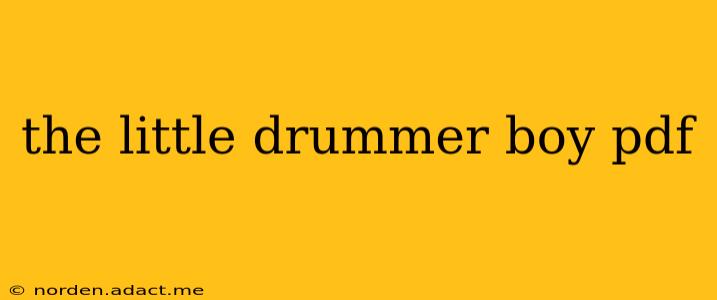 the little drummer boy pdf