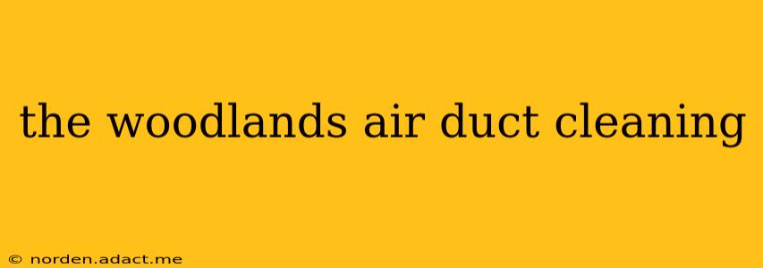 the woodlands air duct cleaning