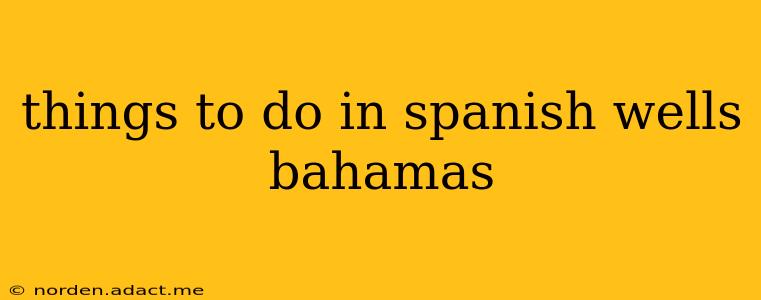 things to do in spanish wells bahamas