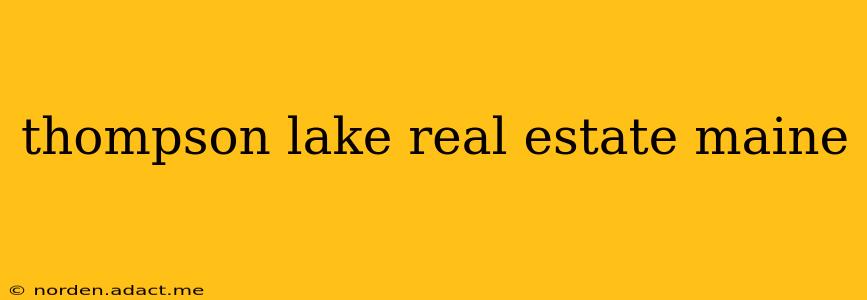 thompson lake real estate maine