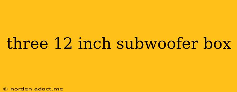 three 12 inch subwoofer box