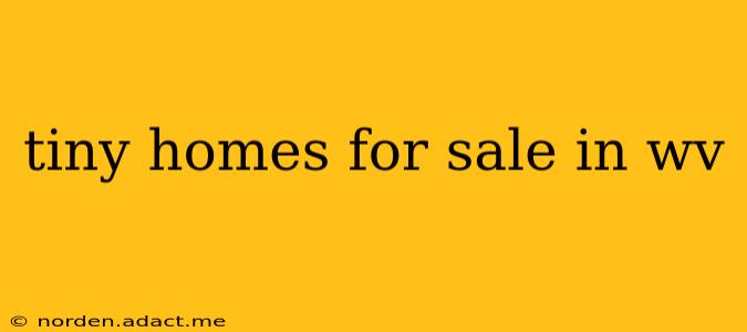 tiny homes for sale in wv
