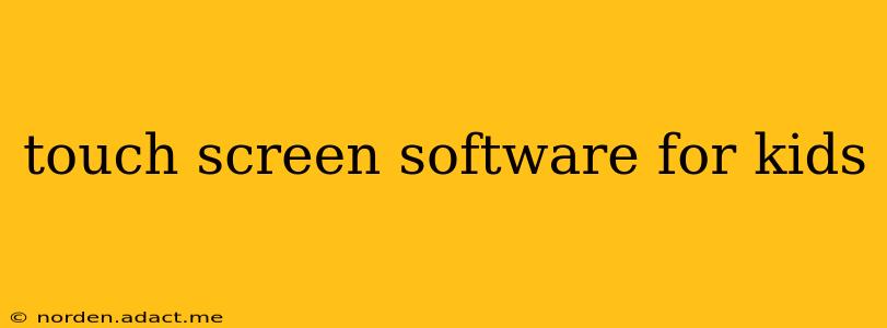 touch screen software for kids