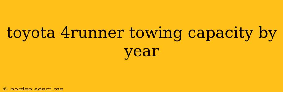 toyota 4runner towing capacity by year