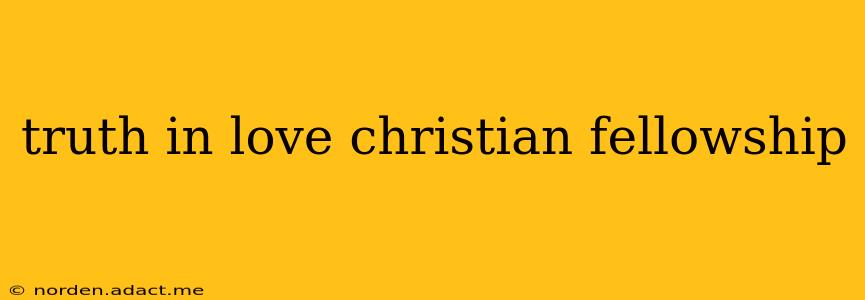 truth in love christian fellowship