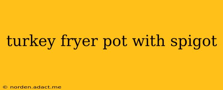 turkey fryer pot with spigot