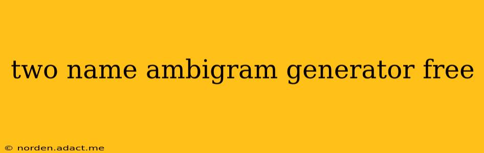 two name ambigram generator free