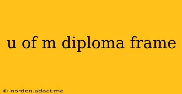 u of m diploma frame