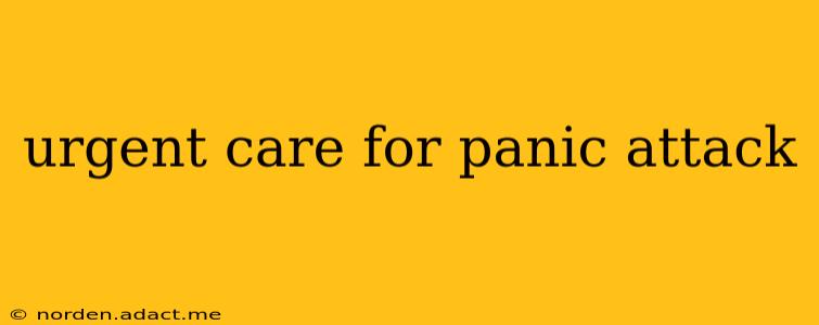 urgent care for panic attack