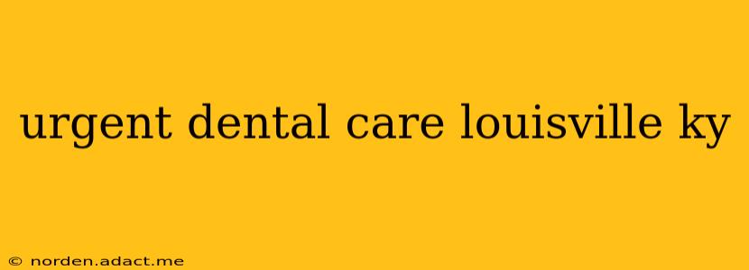 urgent dental care louisville ky