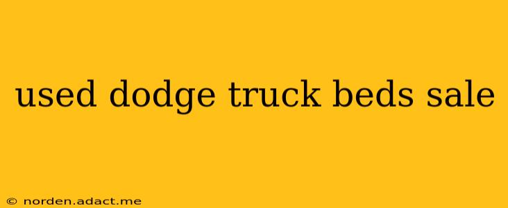 used dodge truck beds sale