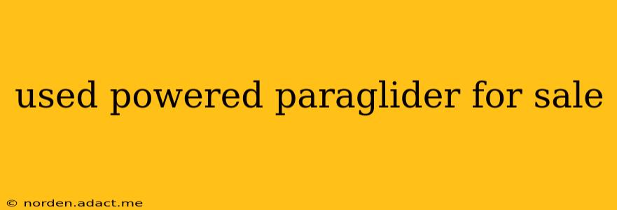 used powered paraglider for sale
