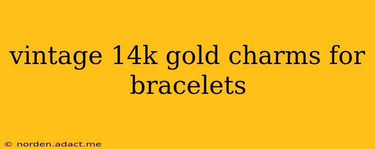 vintage 14k gold charms for bracelets