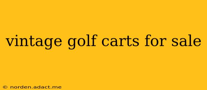 vintage golf carts for sale