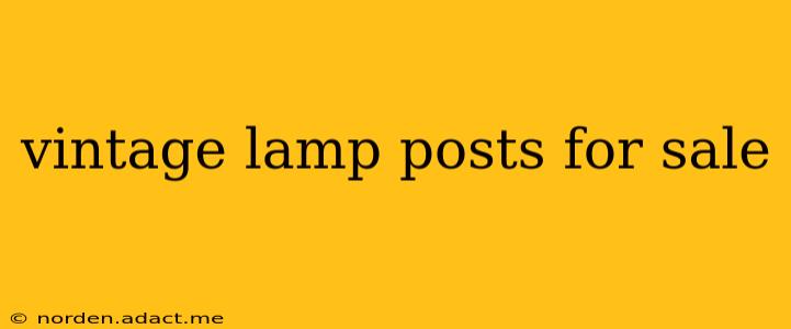 vintage lamp posts for sale