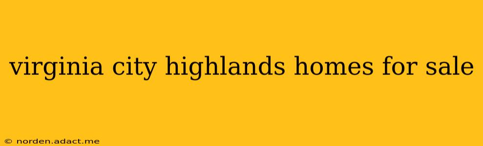 virginia city highlands homes for sale