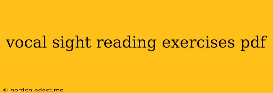 vocal sight reading exercises pdf
