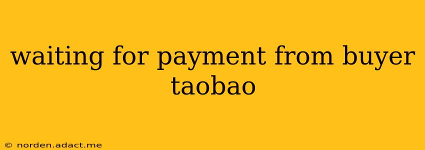 waiting for payment from buyer taobao