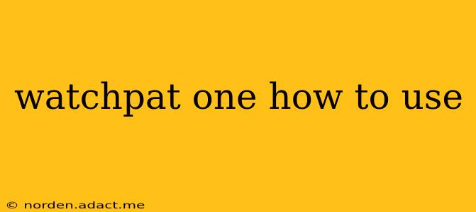 watchpat one how to use