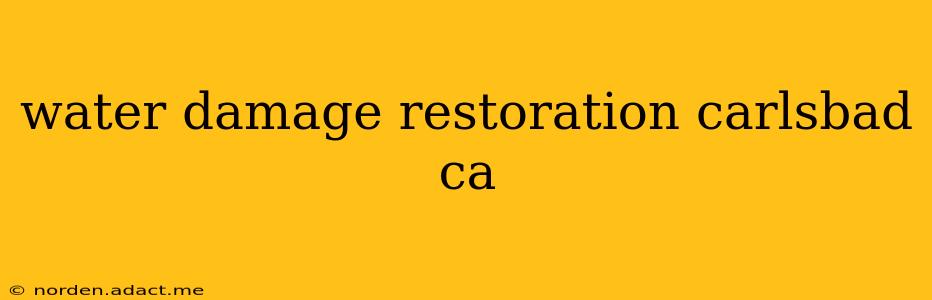 water damage restoration carlsbad ca