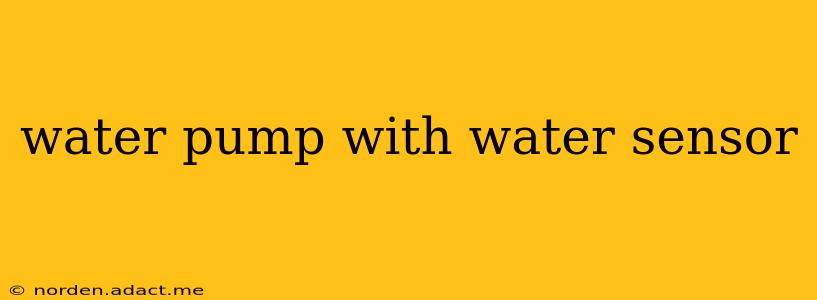 water pump with water sensor