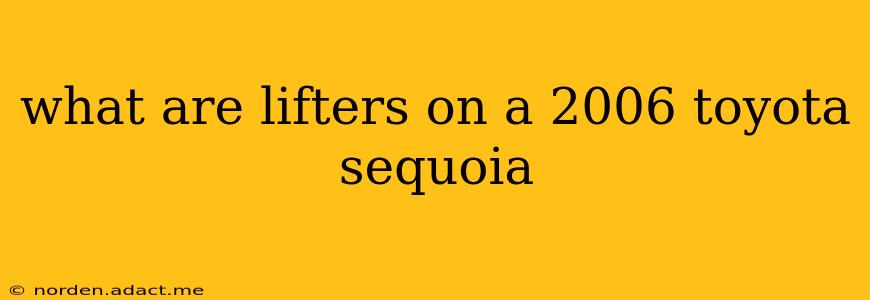 what are lifters on a 2006 toyota sequoia