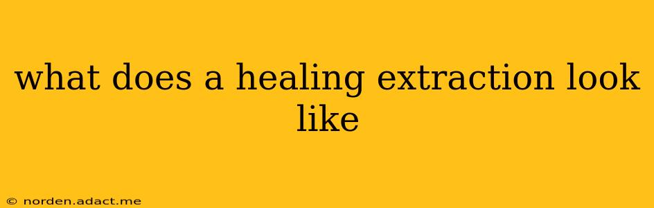 what does a healing extraction look like
