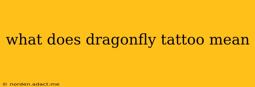 what does dragonfly tattoo mean