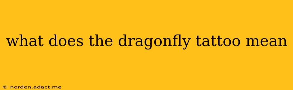 what does the dragonfly tattoo mean